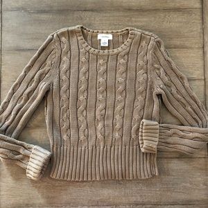Calvin Klein Tan Cableknit Cotton Sweater Sz. S
